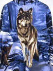 Wolf All Over Print Full Zip Fleece