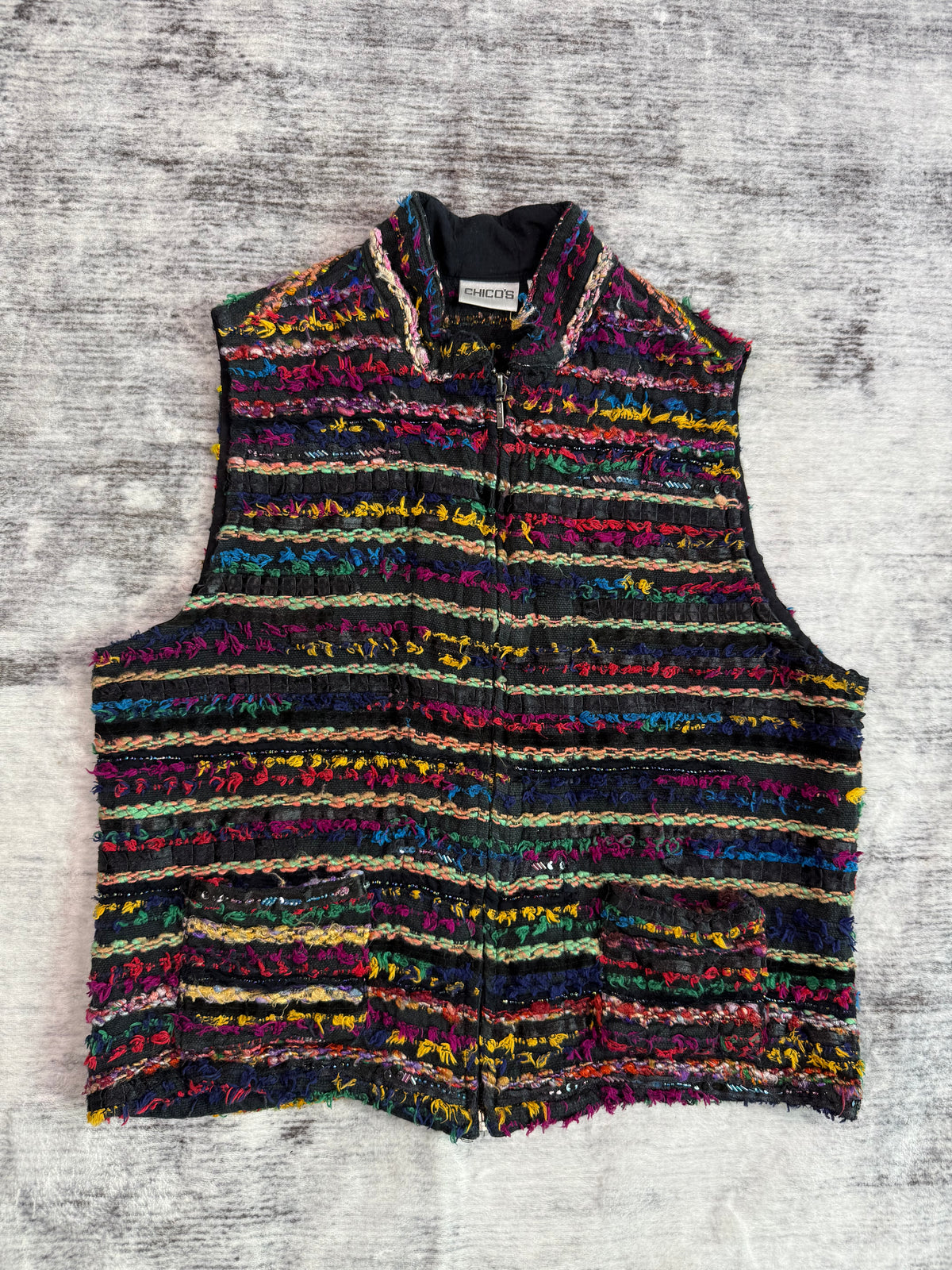 Eclectic Boho Full Zip Vest