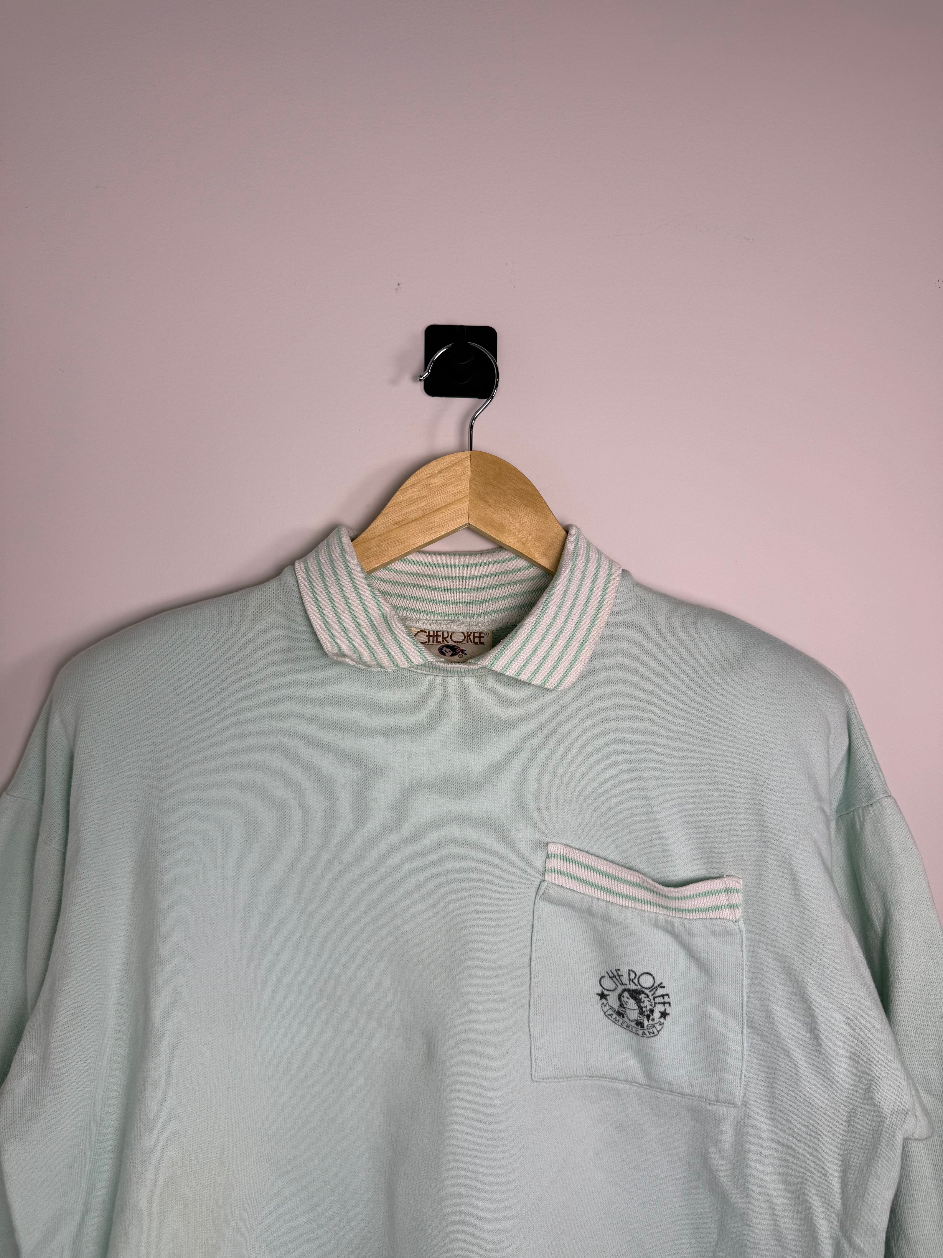 Cherokee Long Sleeve Striped Collared Shirt