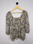 Free People Floral Sheer Blouse