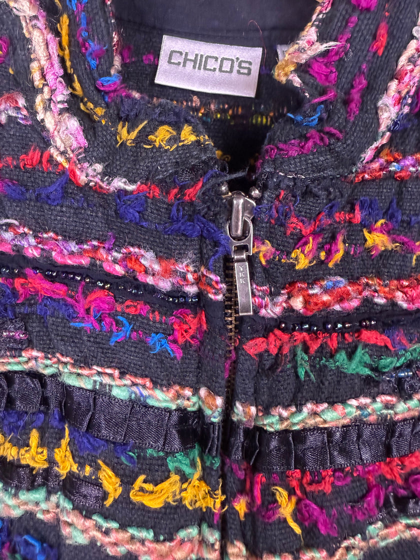 Eclectic Boho Full Zip Vest