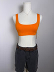 Skims Neon Orange Bathing Suit Top