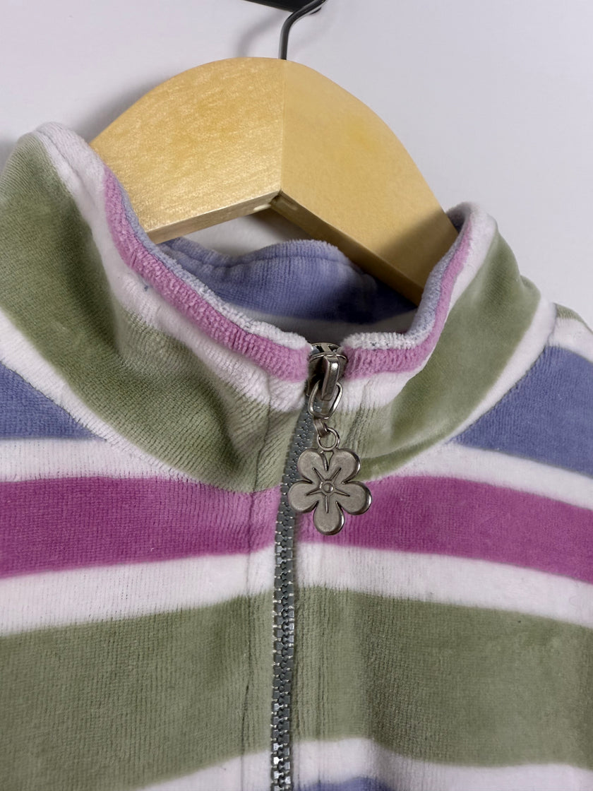 Colorful Striped Granny Full Zip Sweatshirt