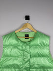 Nike Metallic Neon Green Cropped Puffer Vest