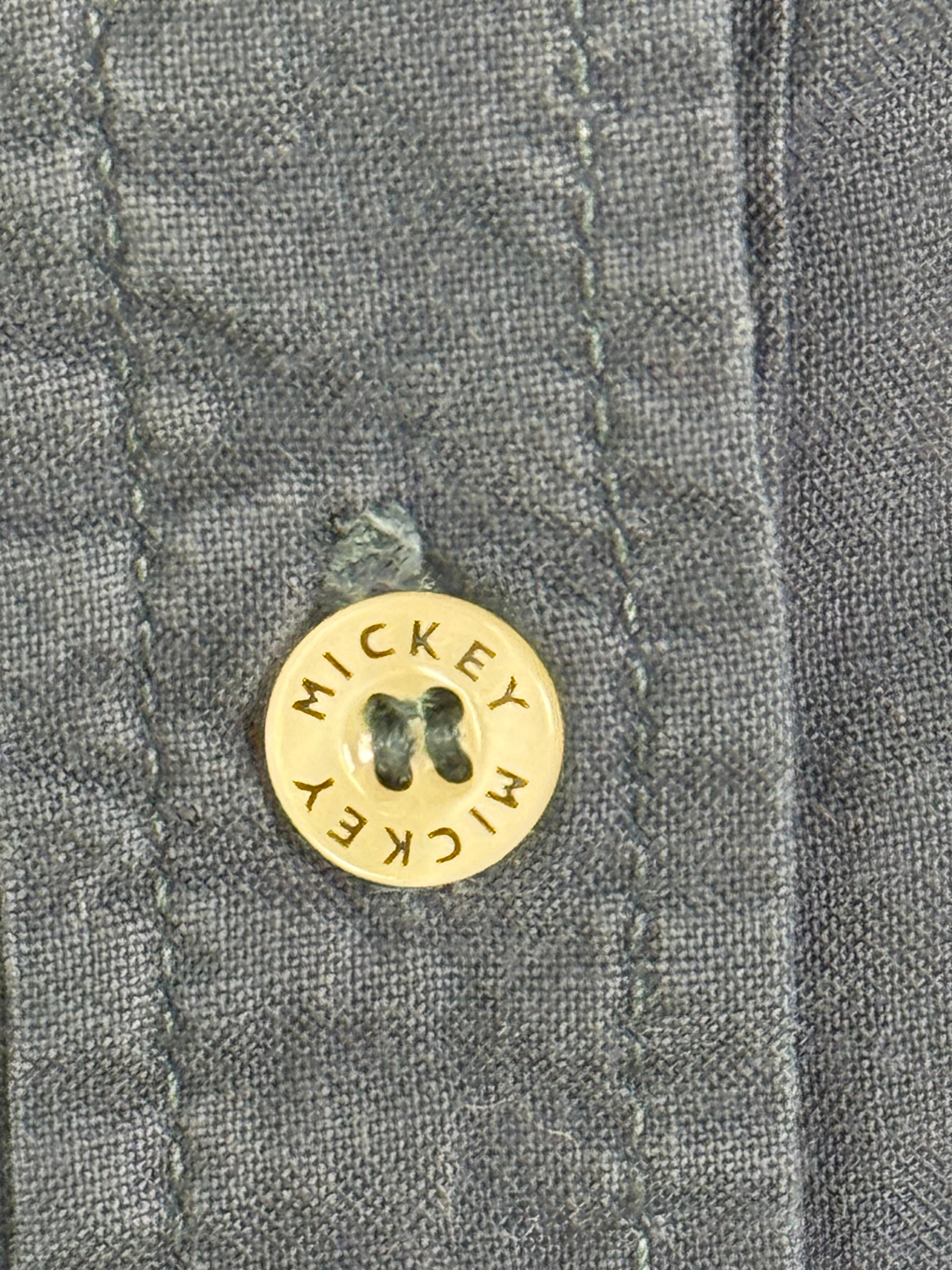 Mickey Mouse Embroidered Button Up
