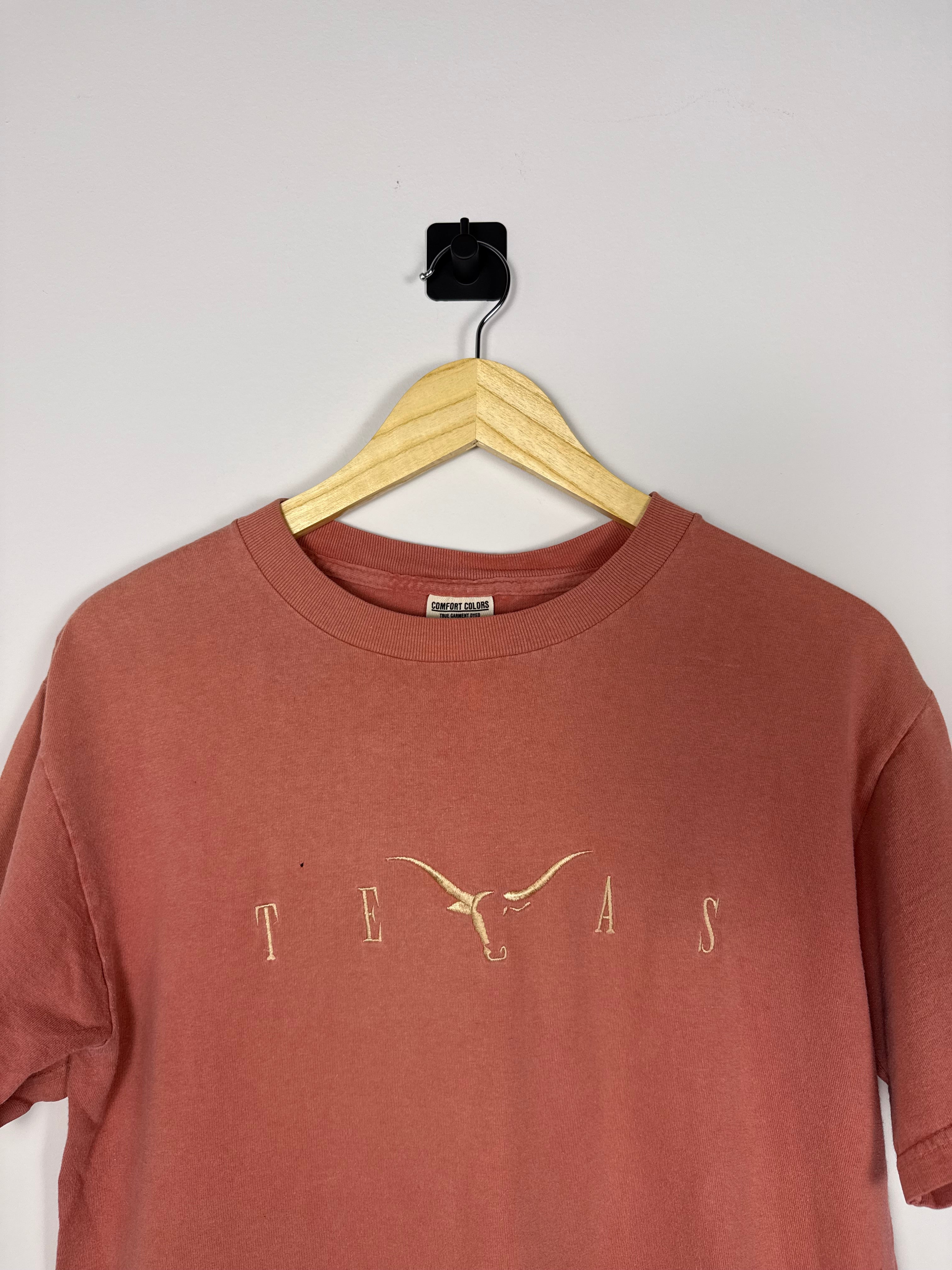 Texas Horn Embroidered Spell Out Tee