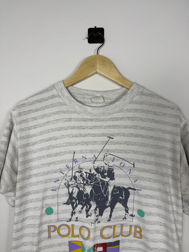 International Polo Club Striped Graphic Tee