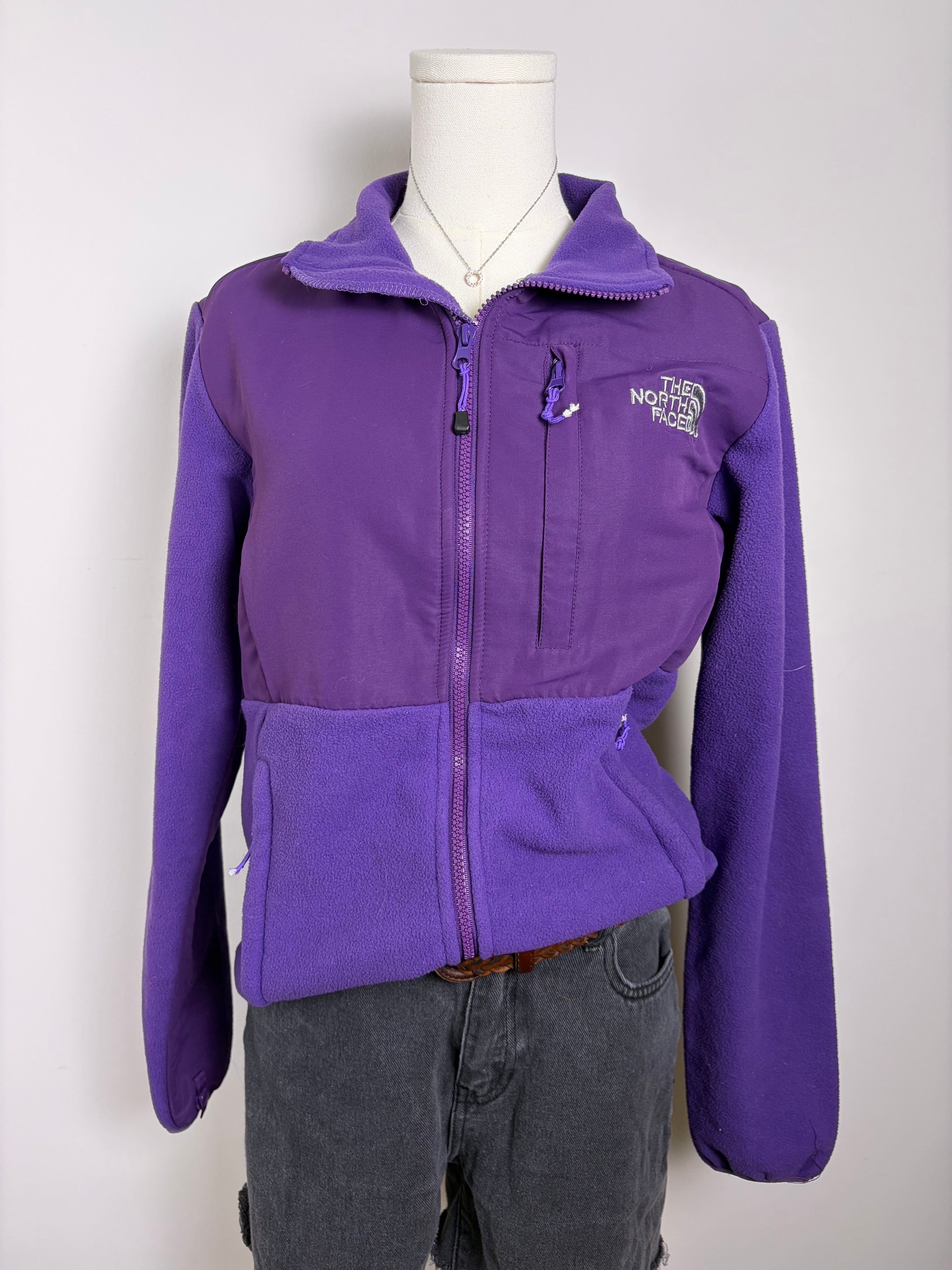North Face Purple Full Zip Fleece
