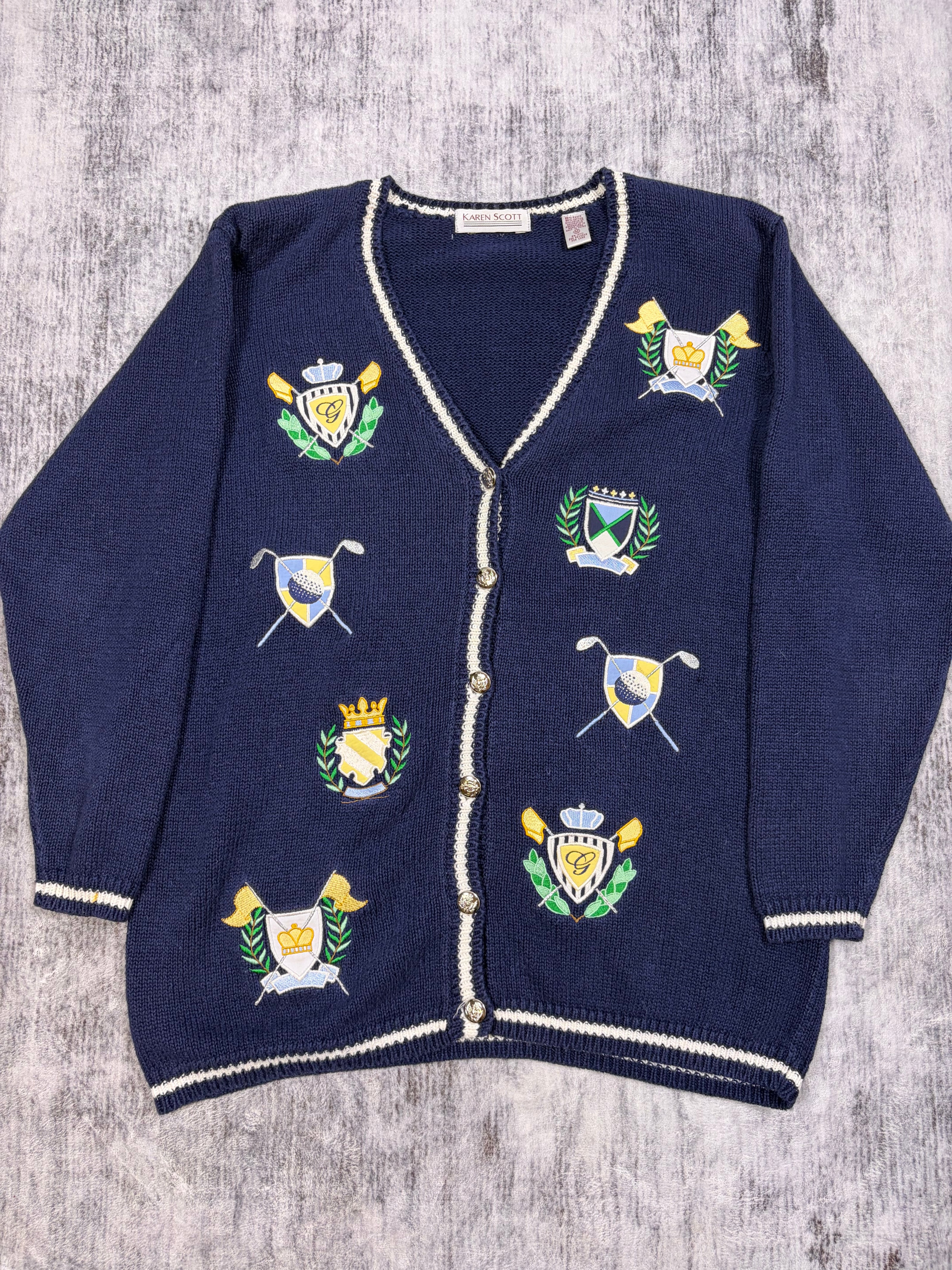 Karen Scott Preppy Golf Sweater