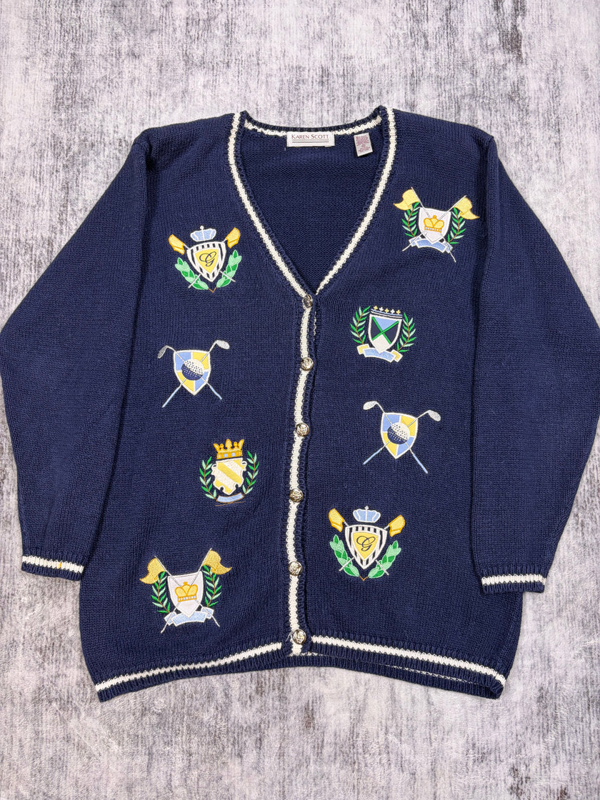 Karen Scott Preppy Golf Sweater