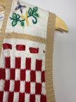 Jantzen Embroidered Granny Floral Picnic Garden Vest