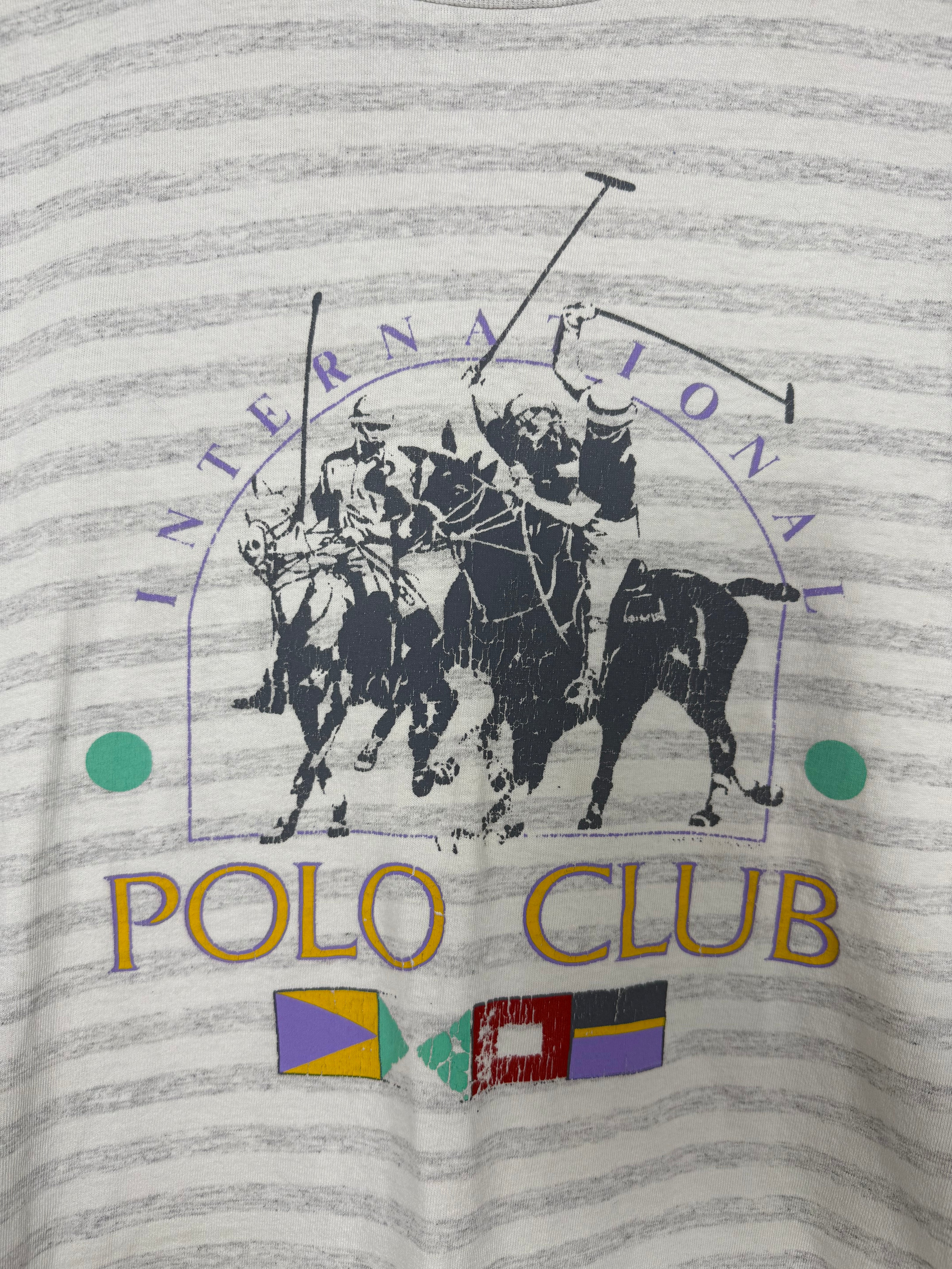 International Polo Club Striped Graphic Tee