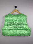 Nike Metallic Neon Green Cropped Puffer Vest