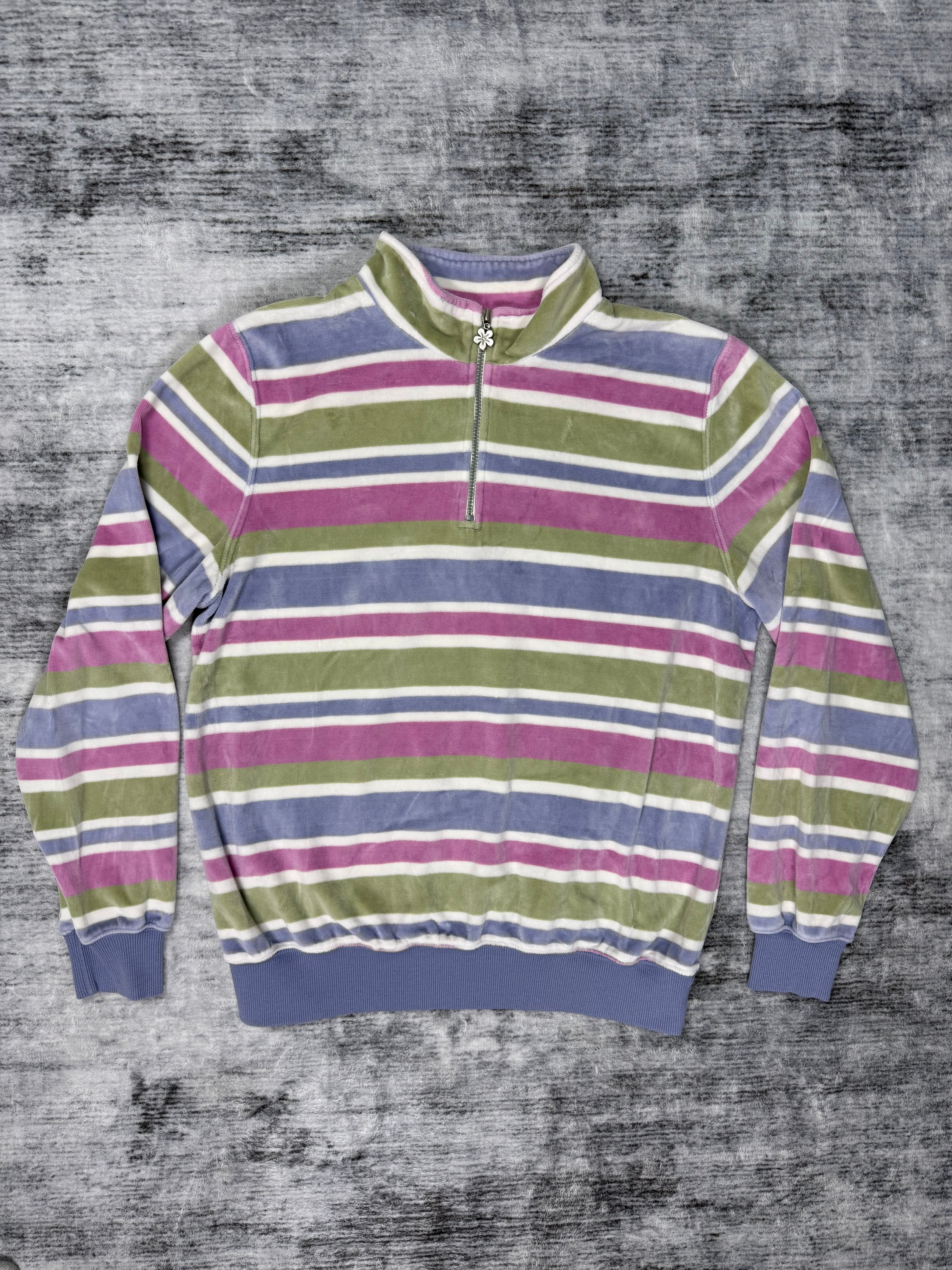 Colorful Striped Granny Full Zip Sweatshirt
