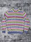 Colorful Striped Granny Full Zip Sweatshirt