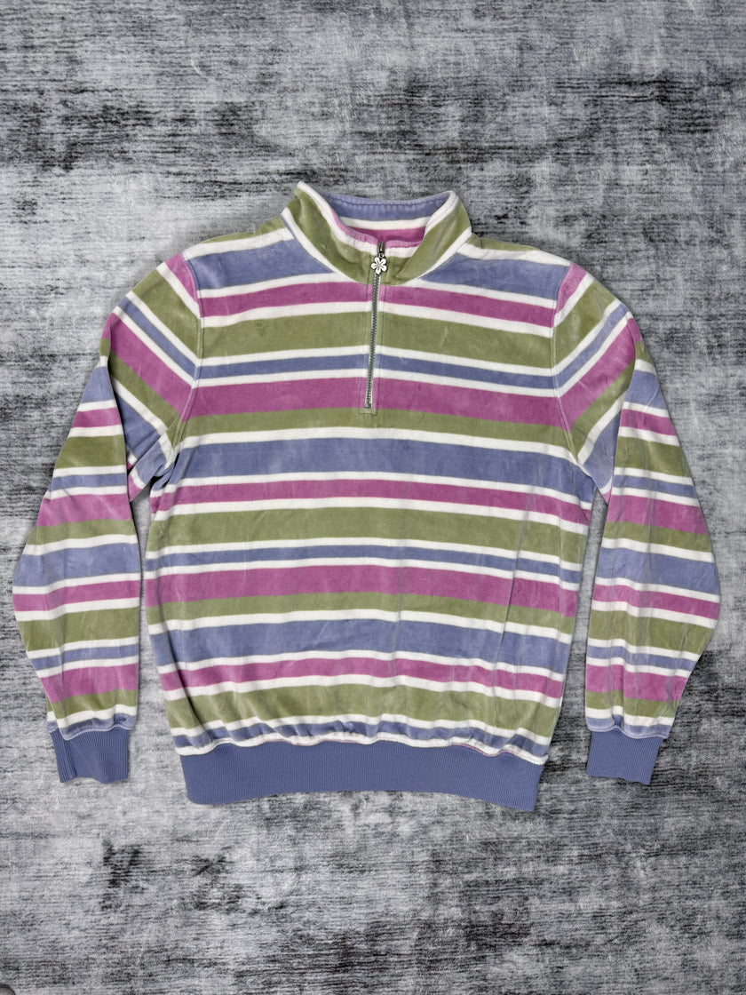 Colorful Striped Granny Full Zip Sweatshirt