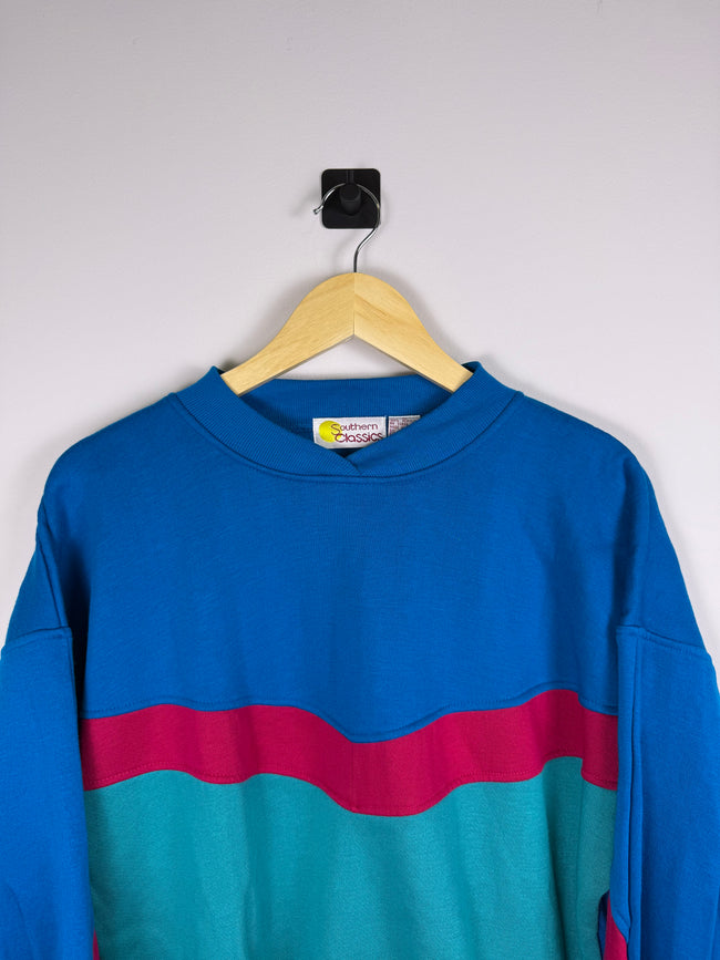Colorblock Chevron Knit Sweater