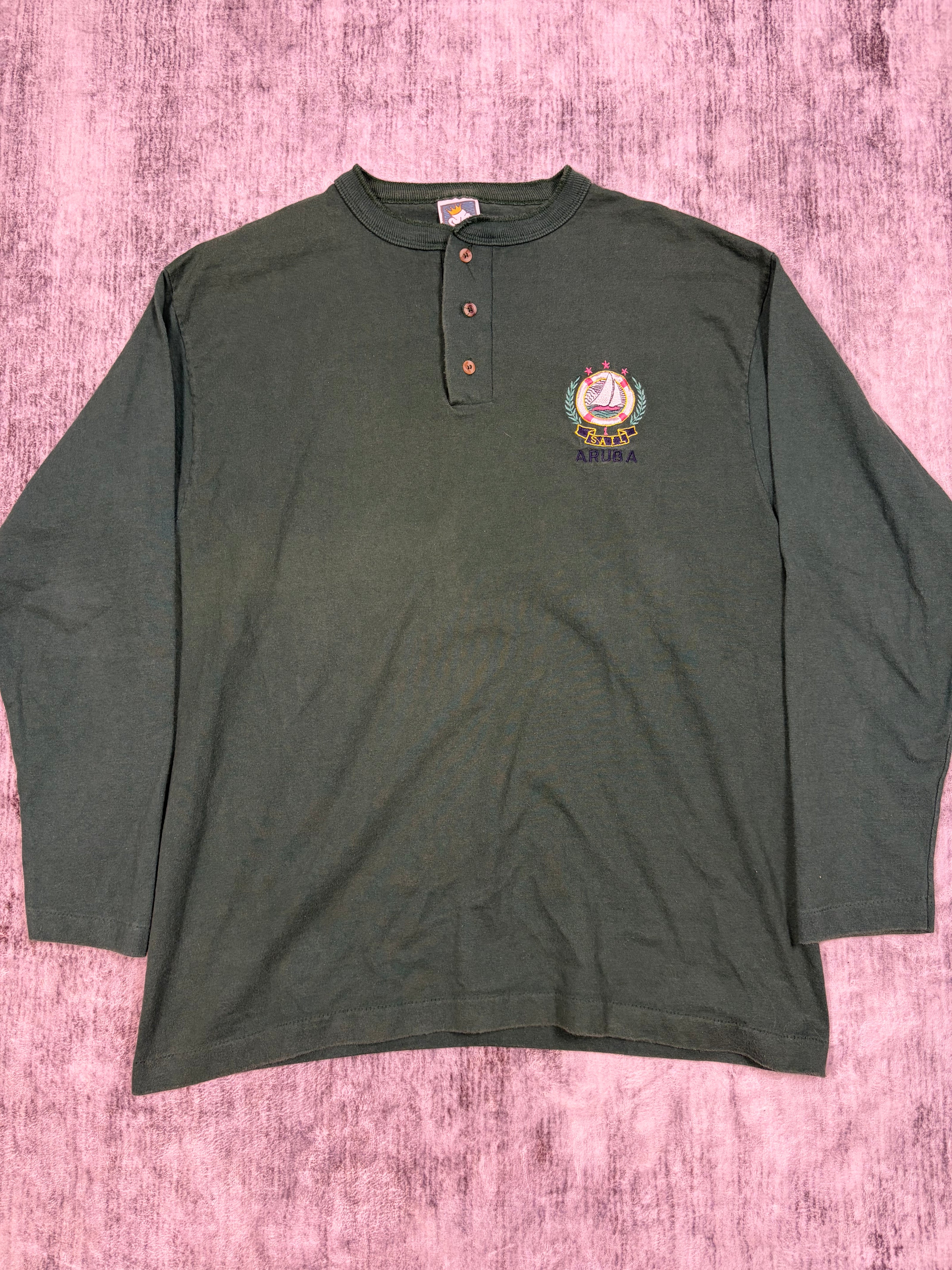 90s Aruba Sailing Henley Shirt