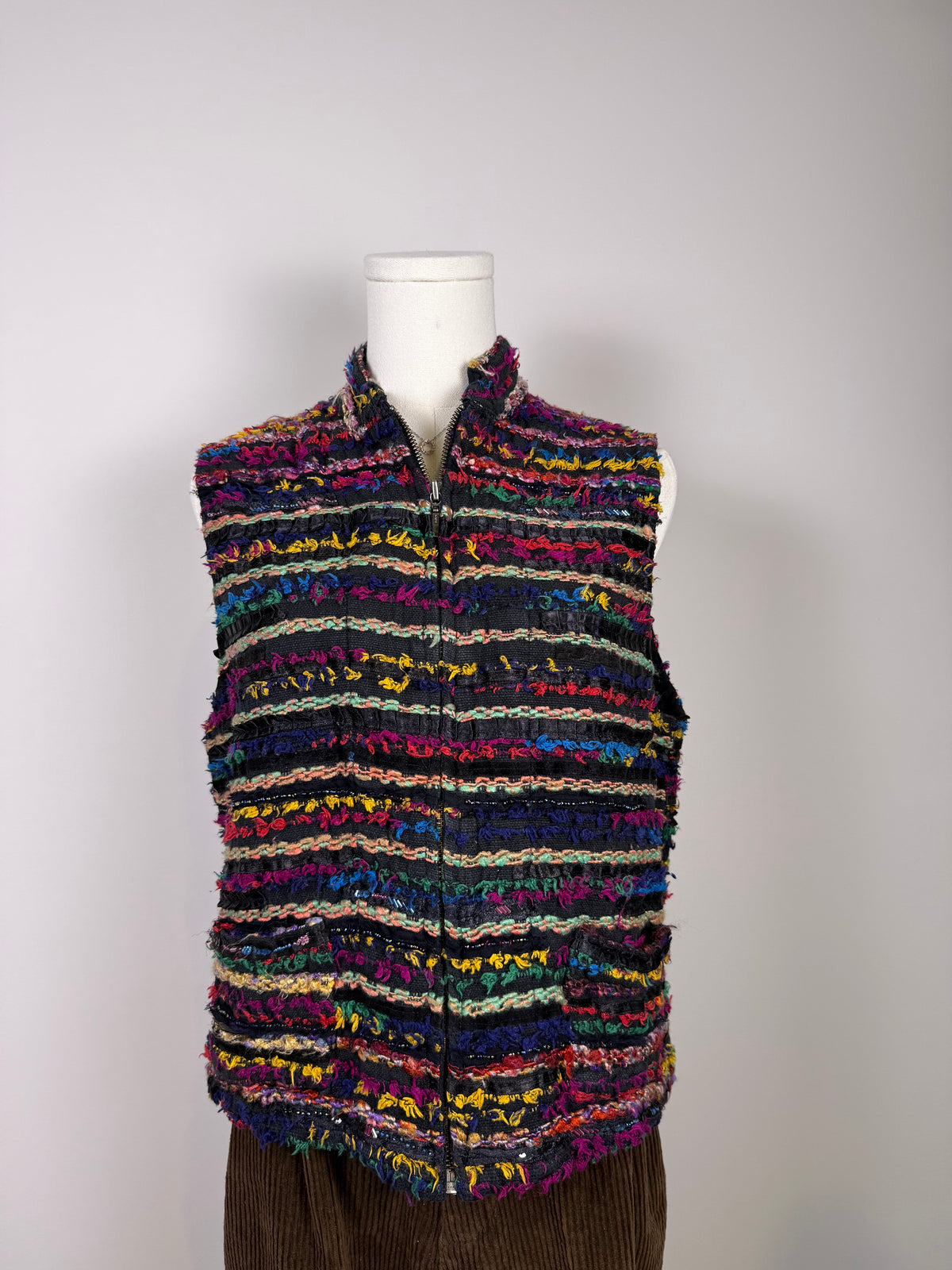 Eclectic Boho Full Zip Vest