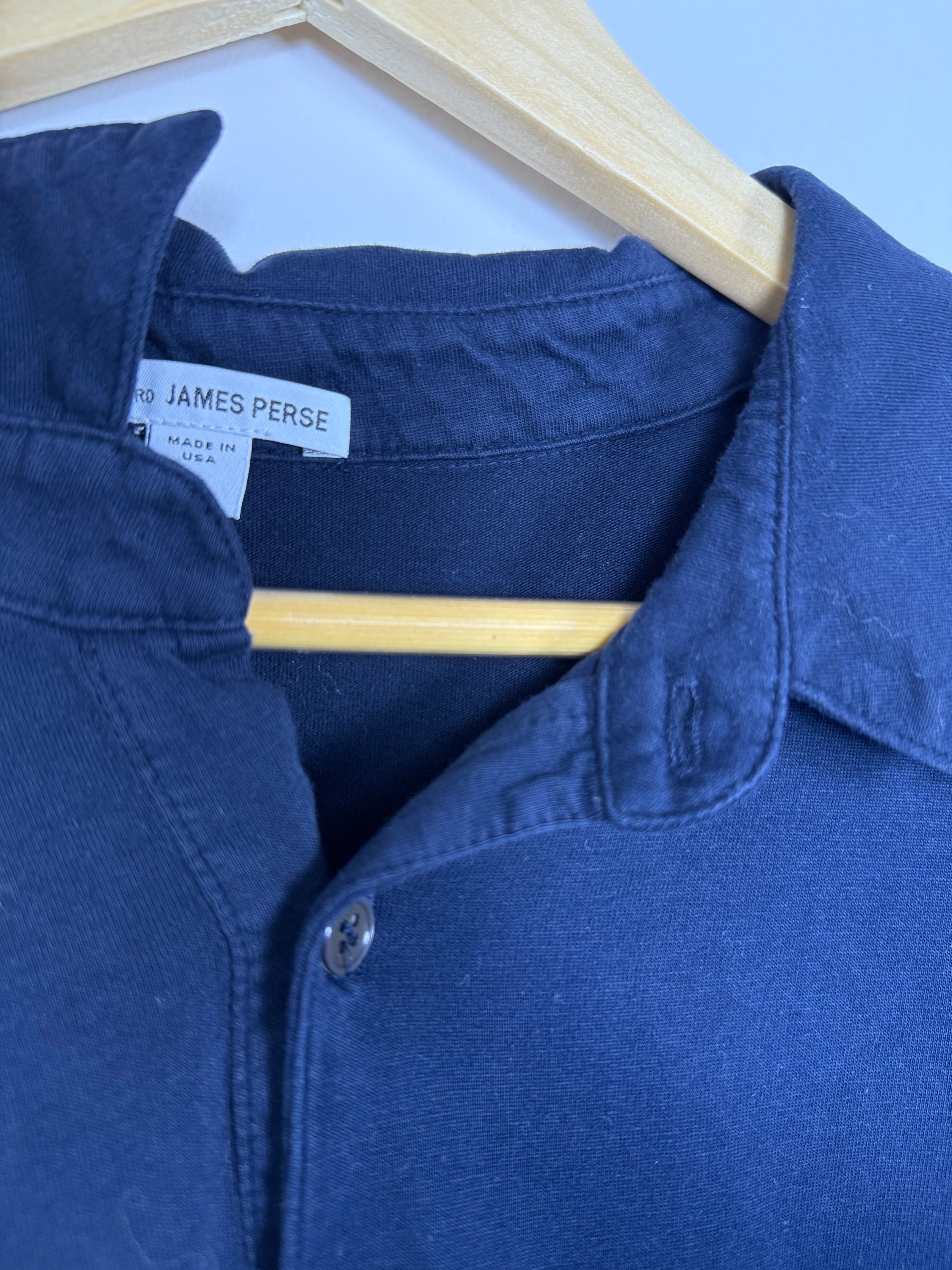 James Perse Navy Blue Polo Shirt