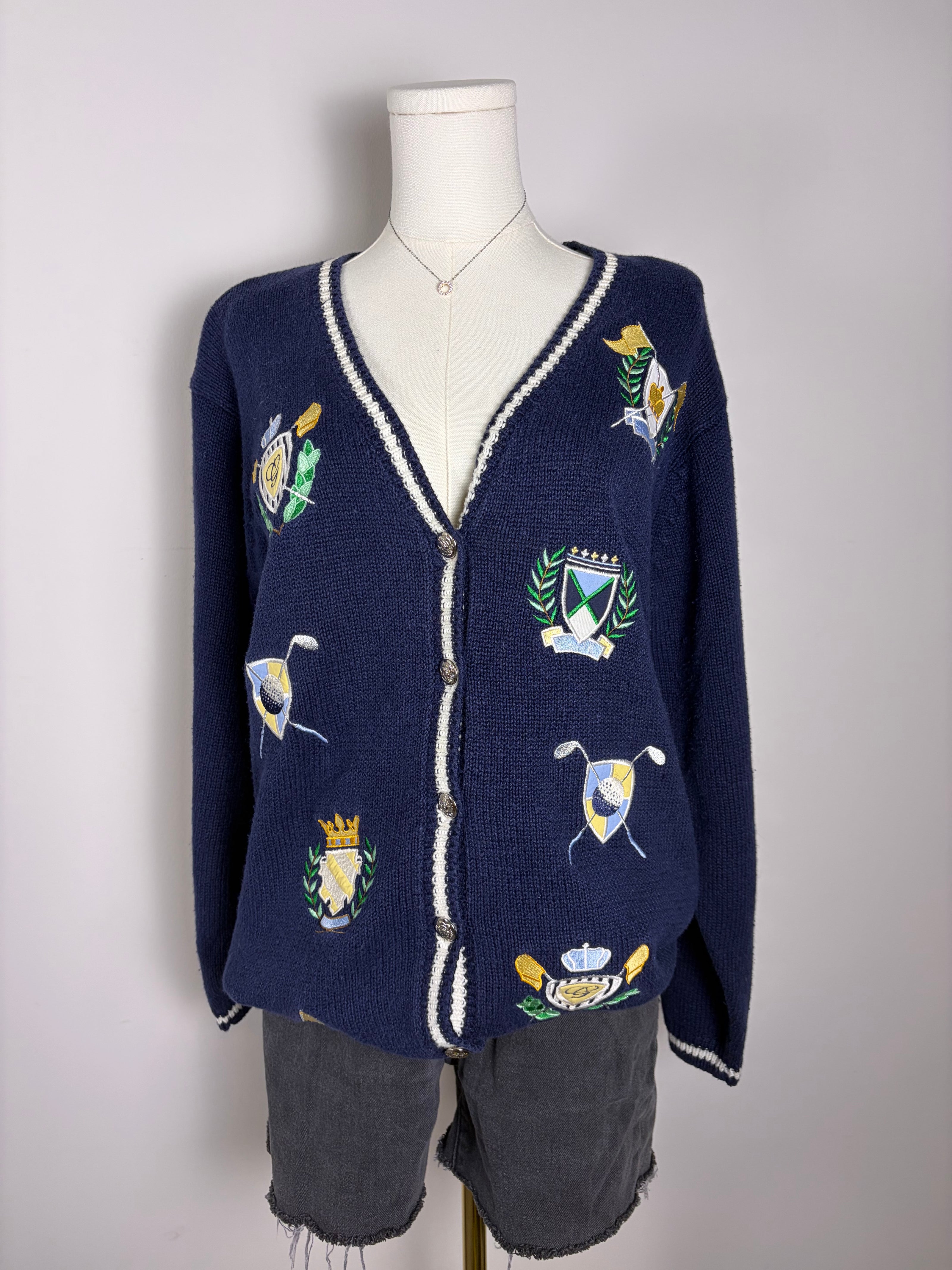 Karen Scott Preppy Golf Sweater