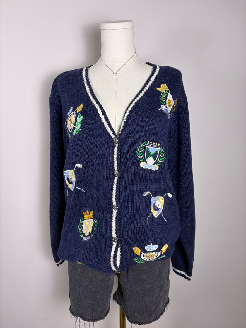 Karen Scott Preppy Golf Sweater
