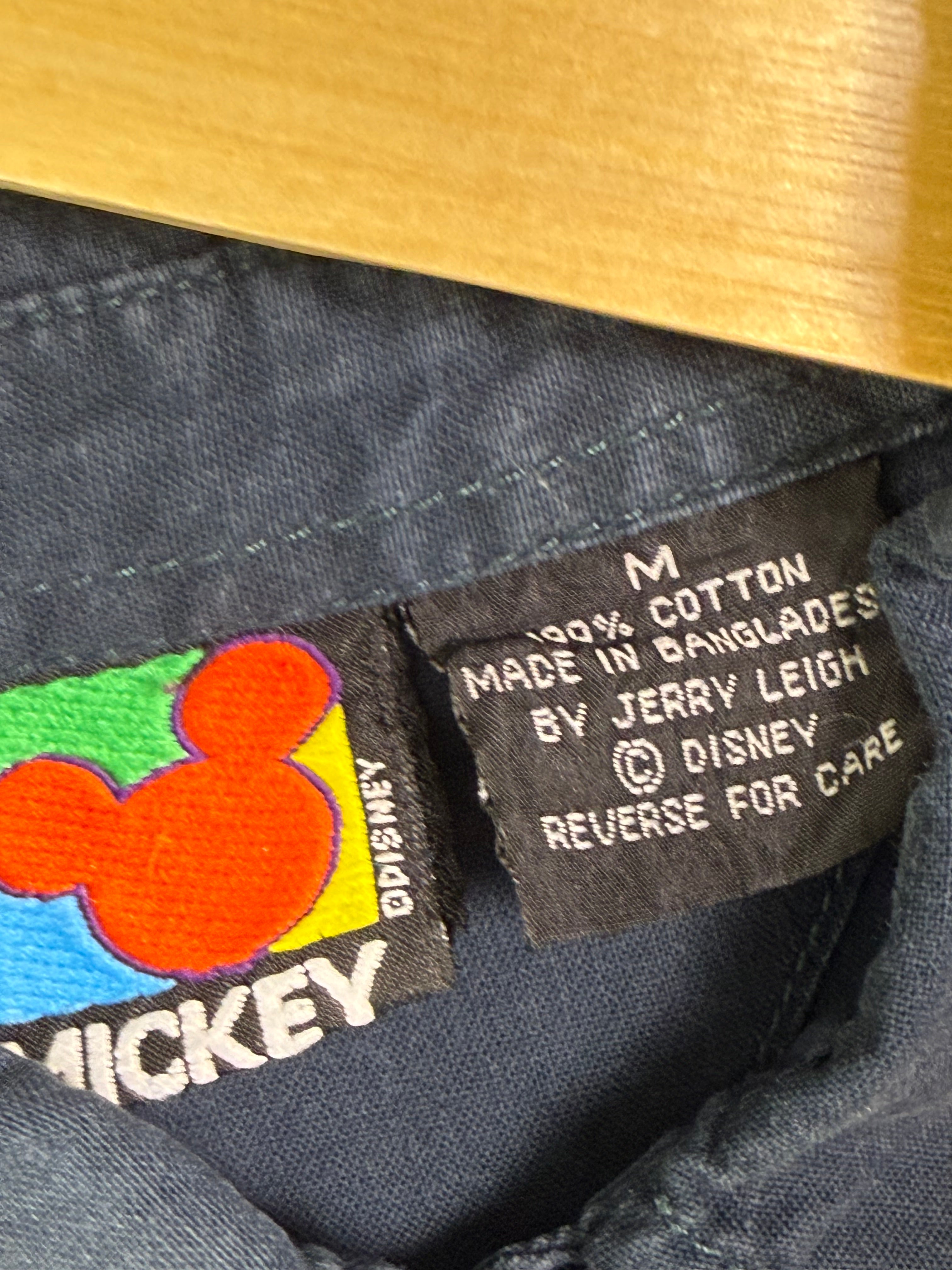 Mickey Mouse Embroidered Button Up