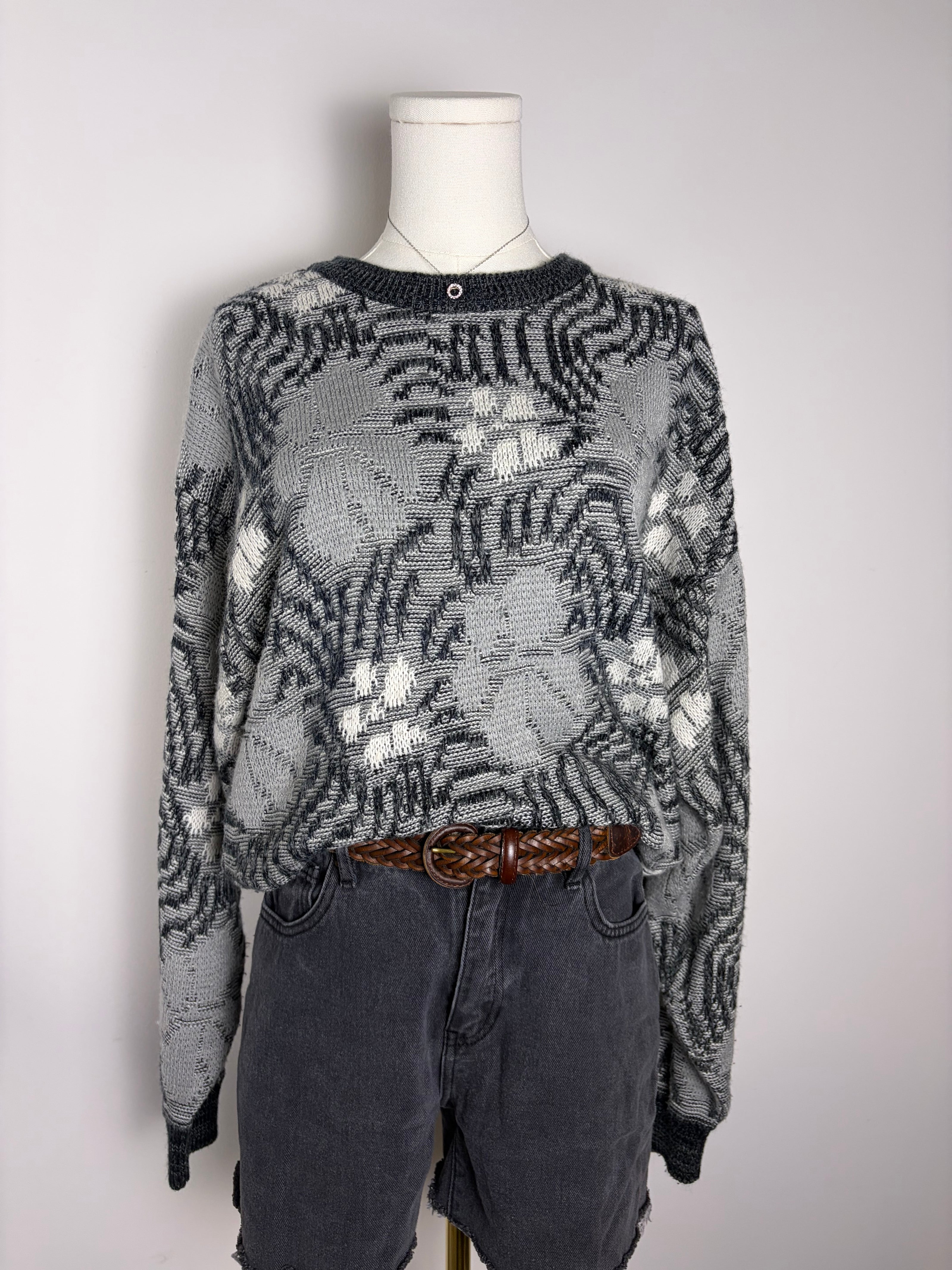 80’s Saturdays Abstract Knit Sweater