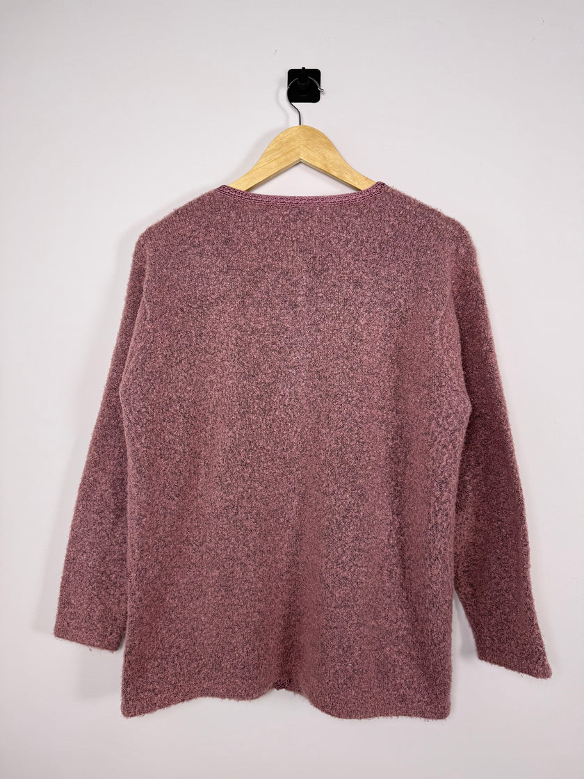 Jenny Floral Sweater Blouse Button Up