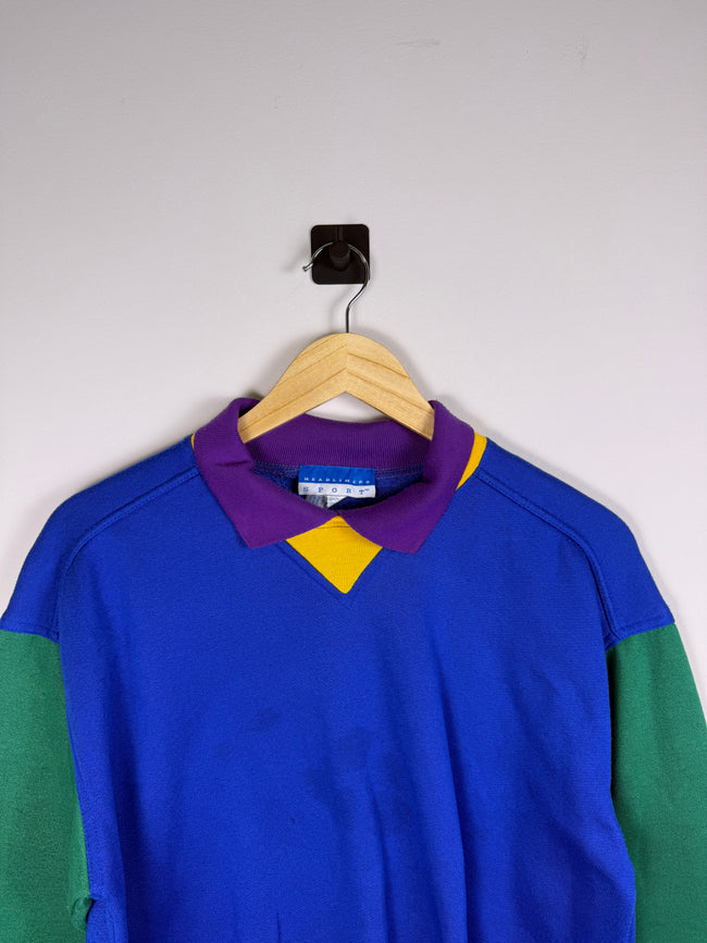 Colorblock Collared Sweatshirt
