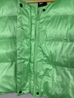 Nike Metallic Neon Green Cropped Puffer Vest