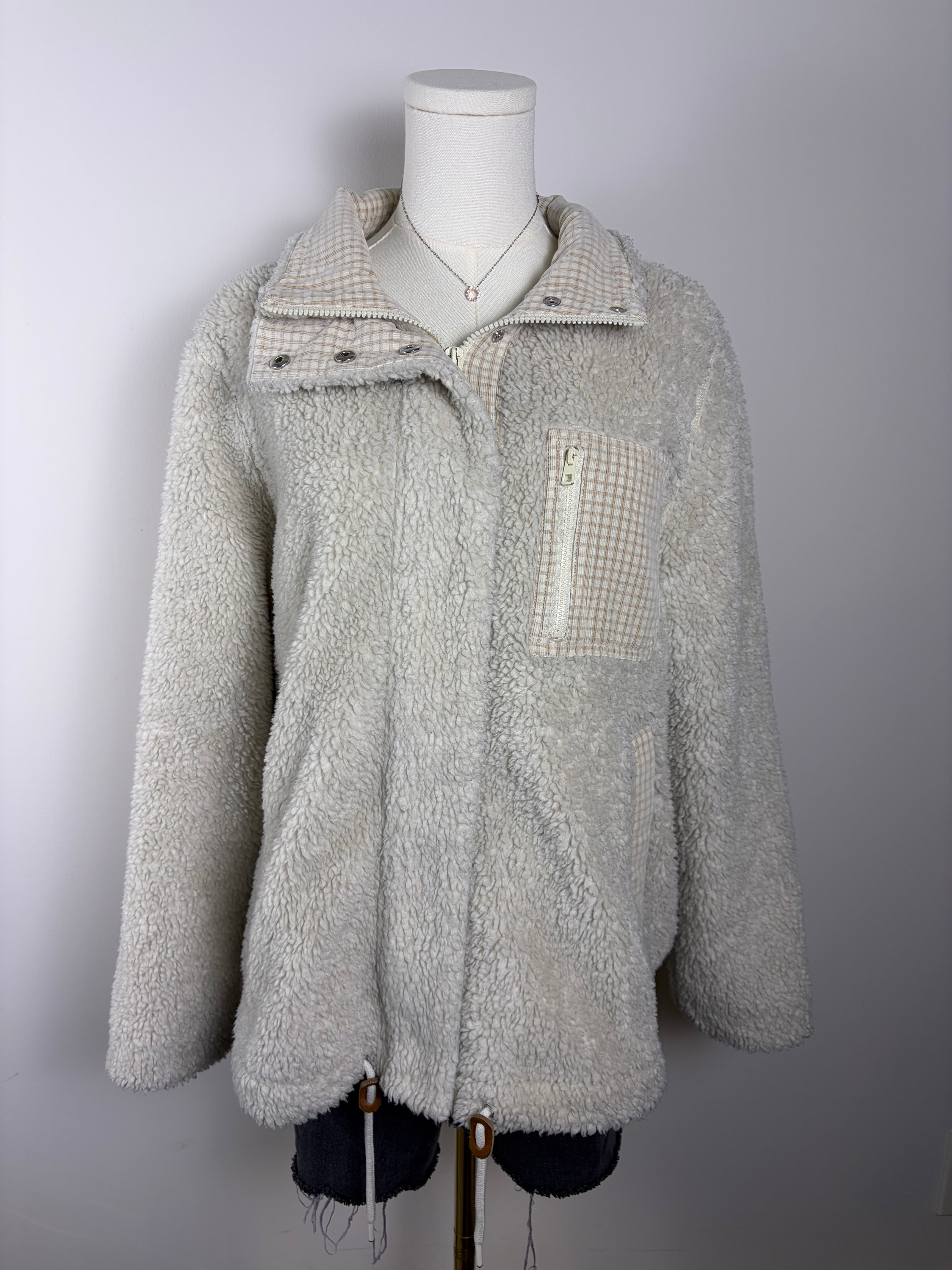 Madewell Sherpa Flannel Accent Jacket