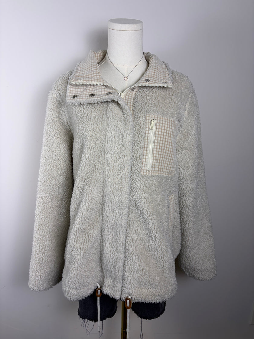 Madewell Sherpa Flannel Accent Jacket