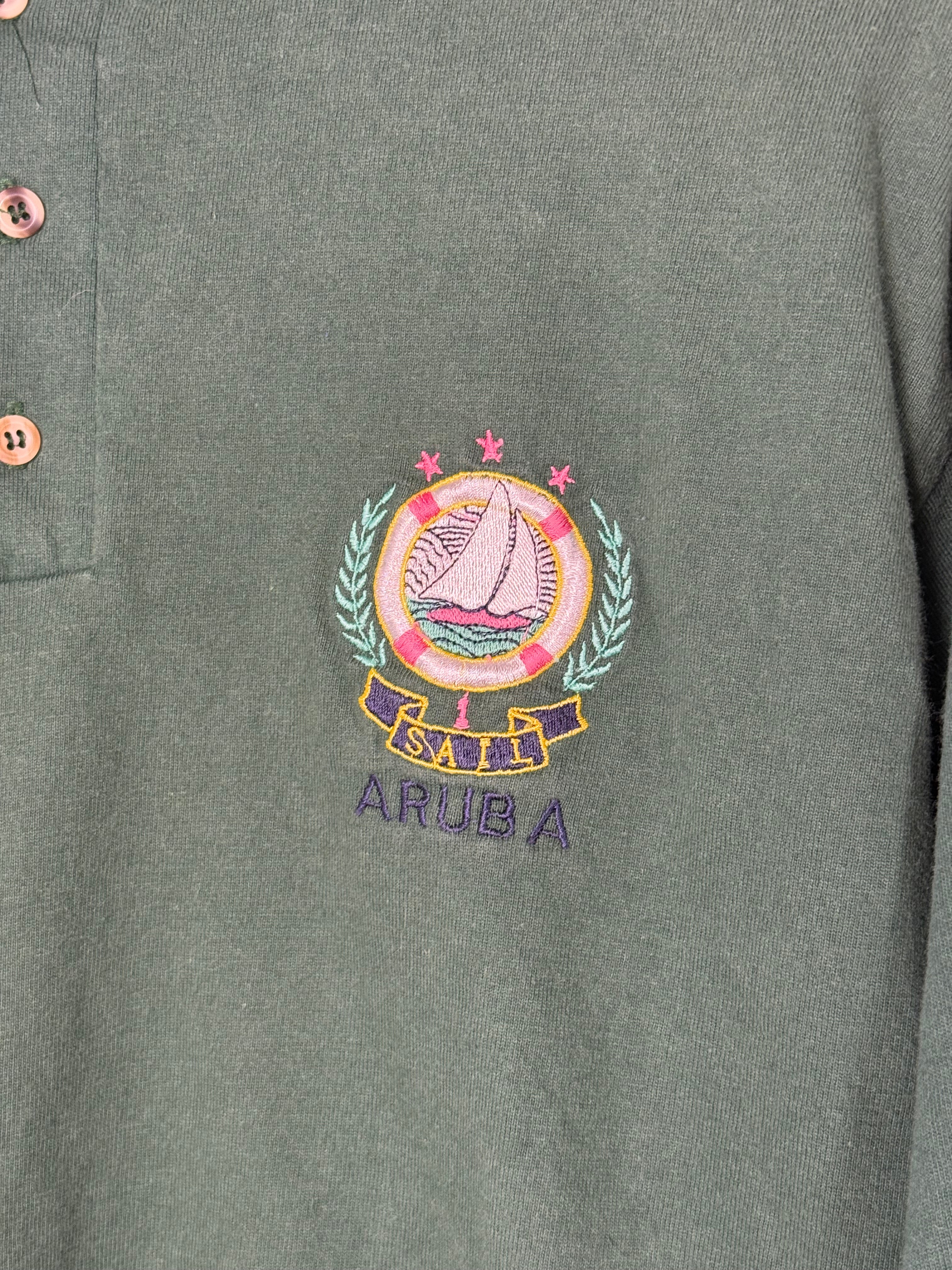 90s Aruba Sailing Henley Shirt