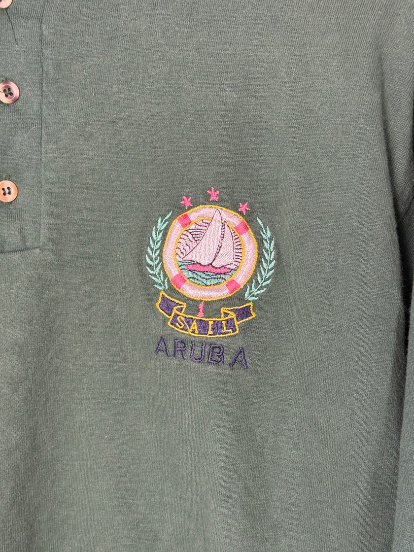 90s Aruba Sailing Henley Shirt