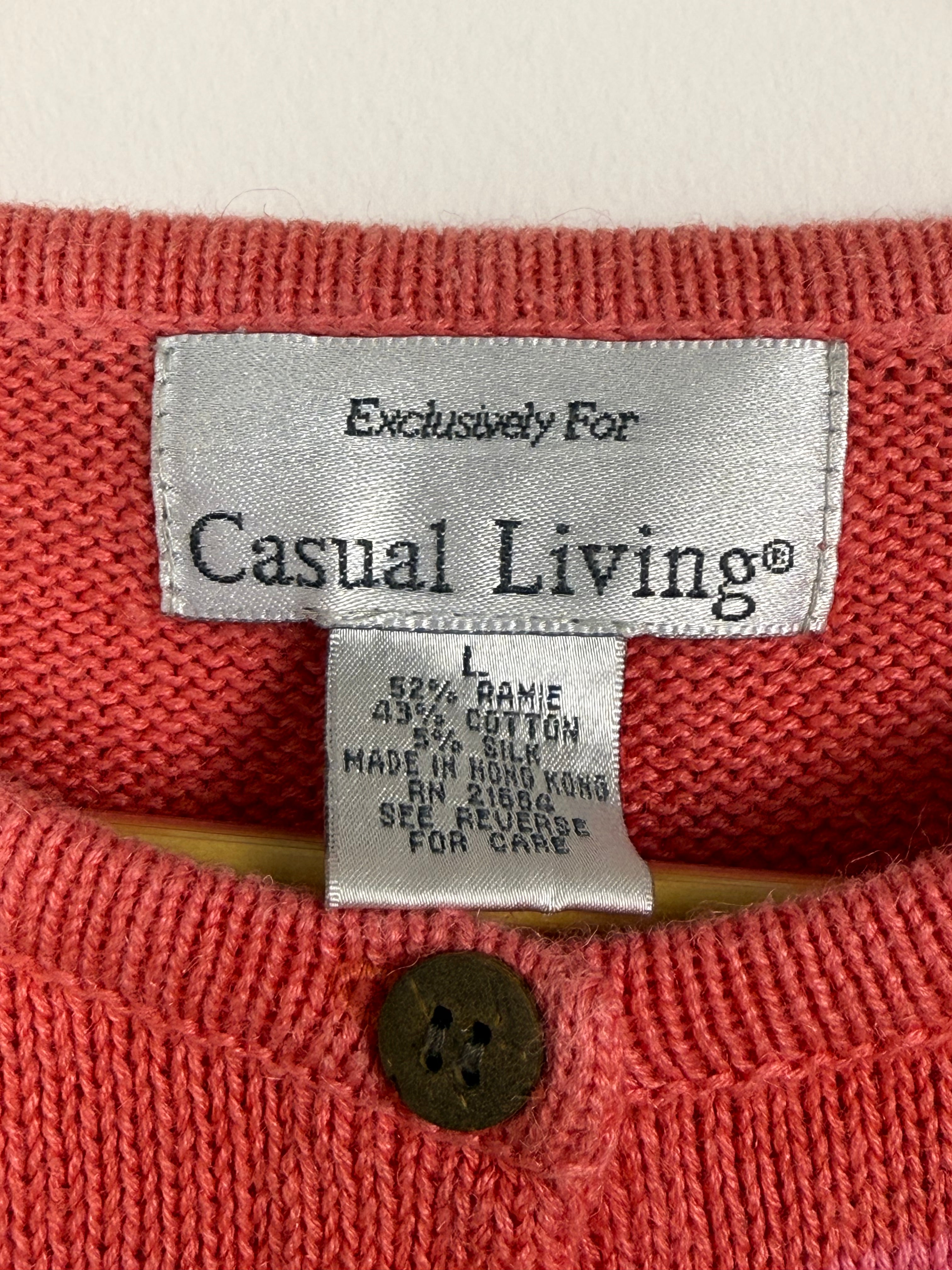 Casual Living Granny Coastal Palm Tree Sweater