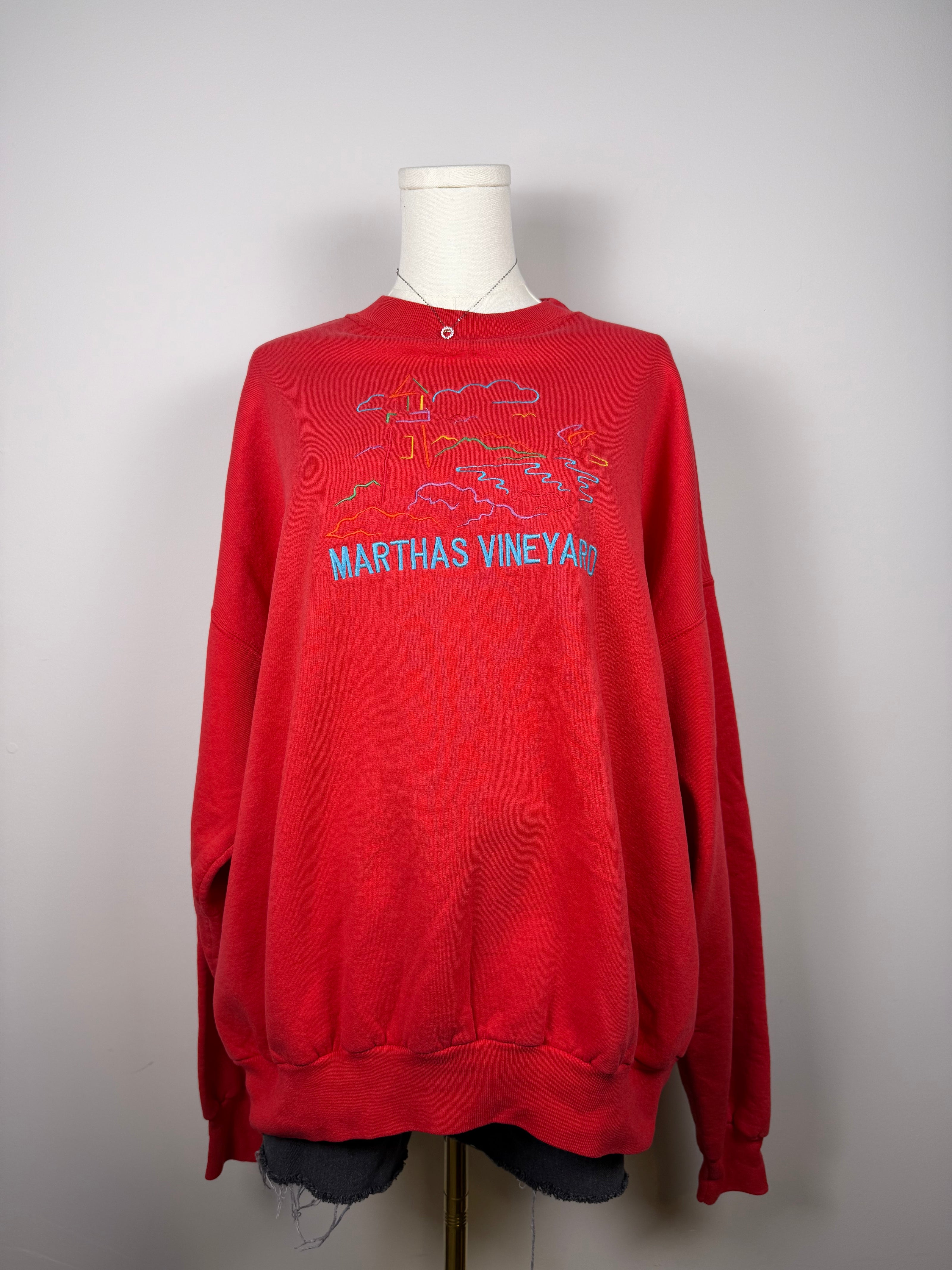 Martha's Vineyard Lighthouse Embroidered Crewneck
