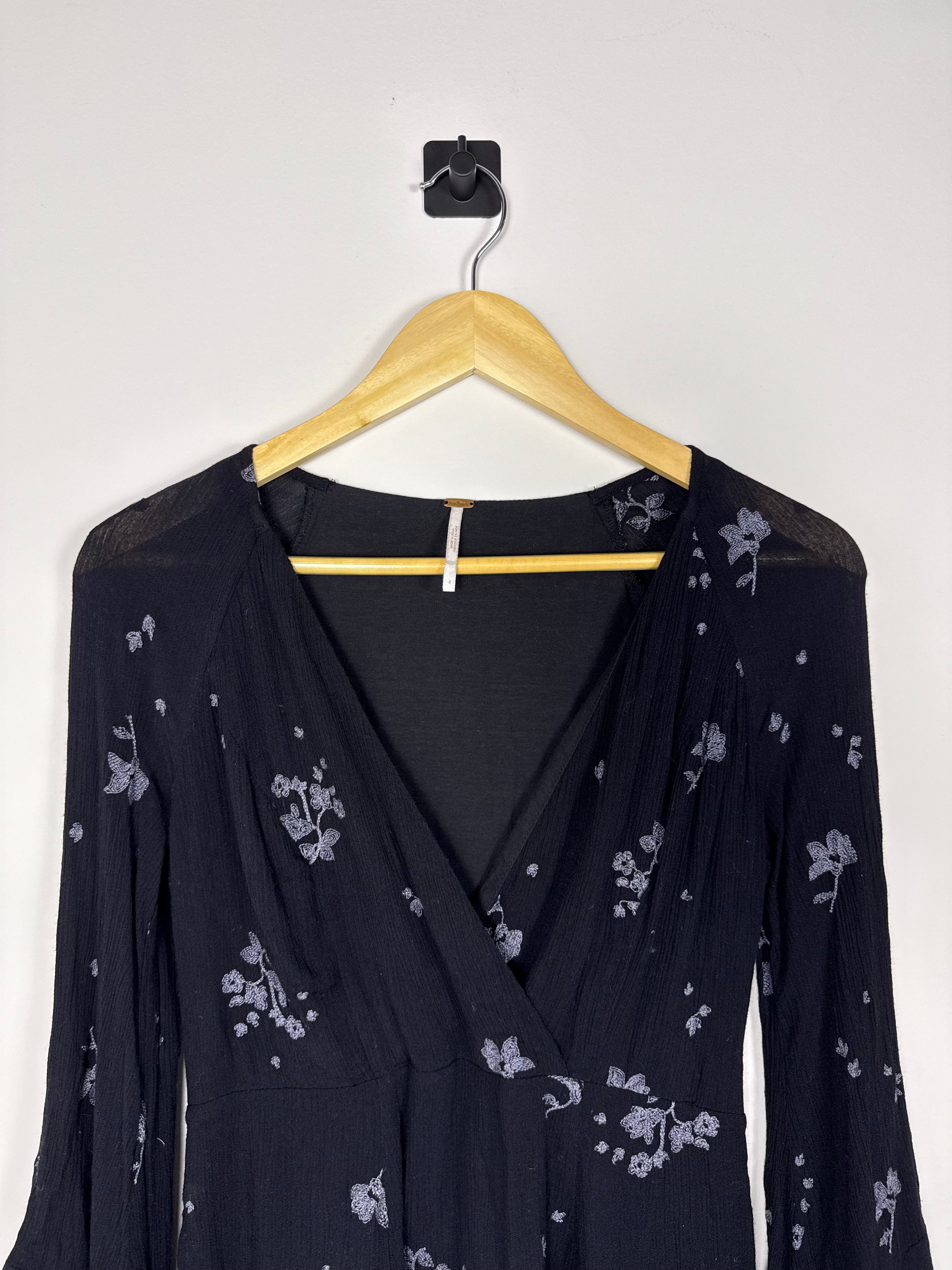 Free People Bell Sleeve Whimsigoth Dress