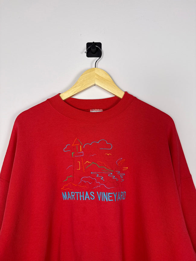 Martha's Vineyard Lighthouse Embroidered Crewneck