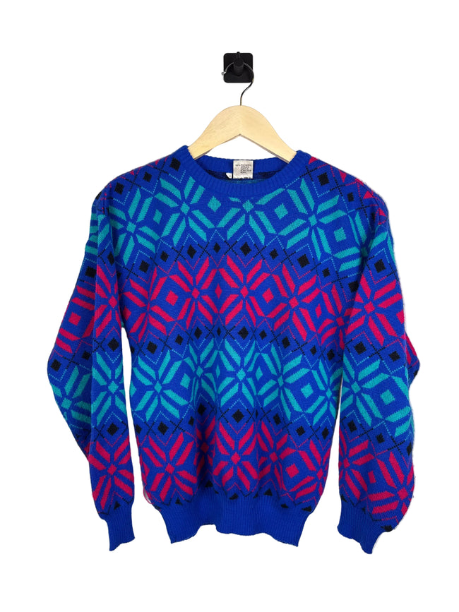 80s Colorful Acrylic Sweater