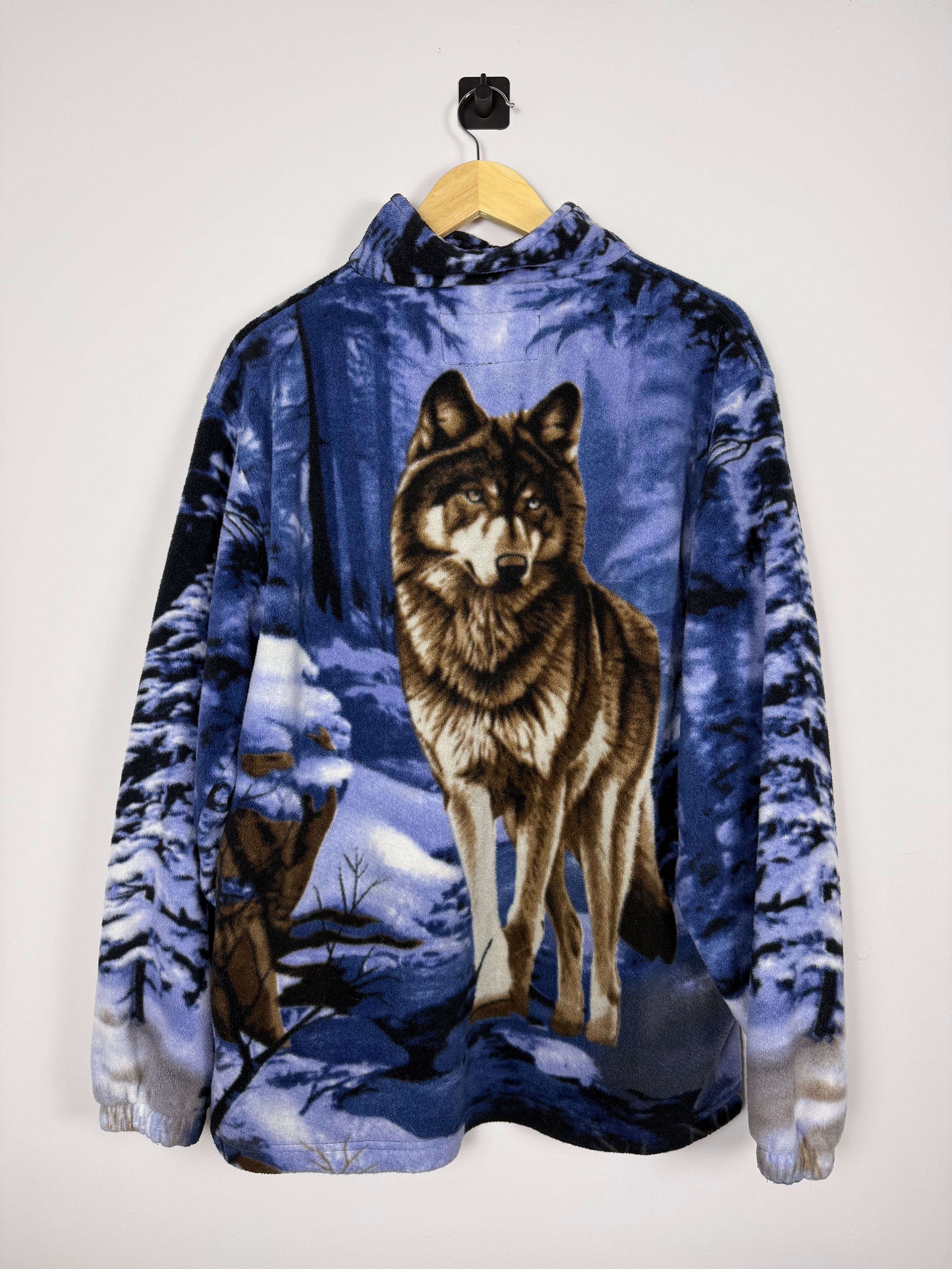 Wolf All Over Print Full Zip Fleece