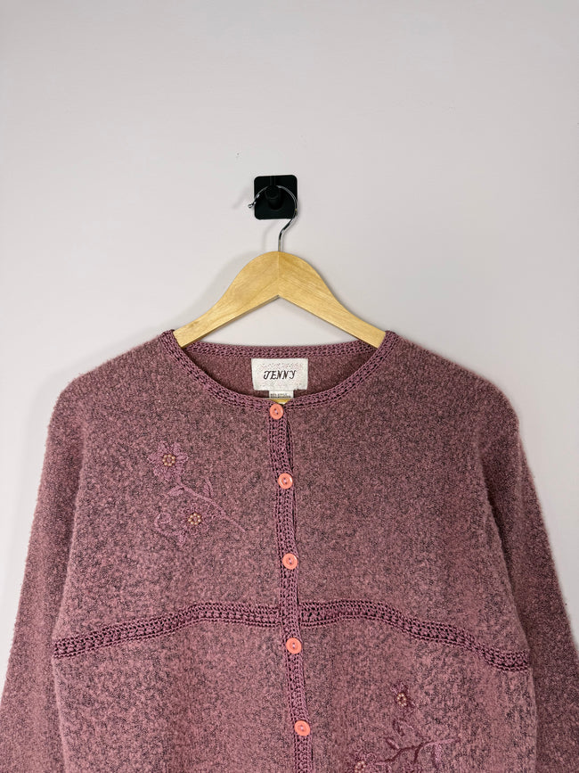 Jenny Floral Sweater Blouse Button Up