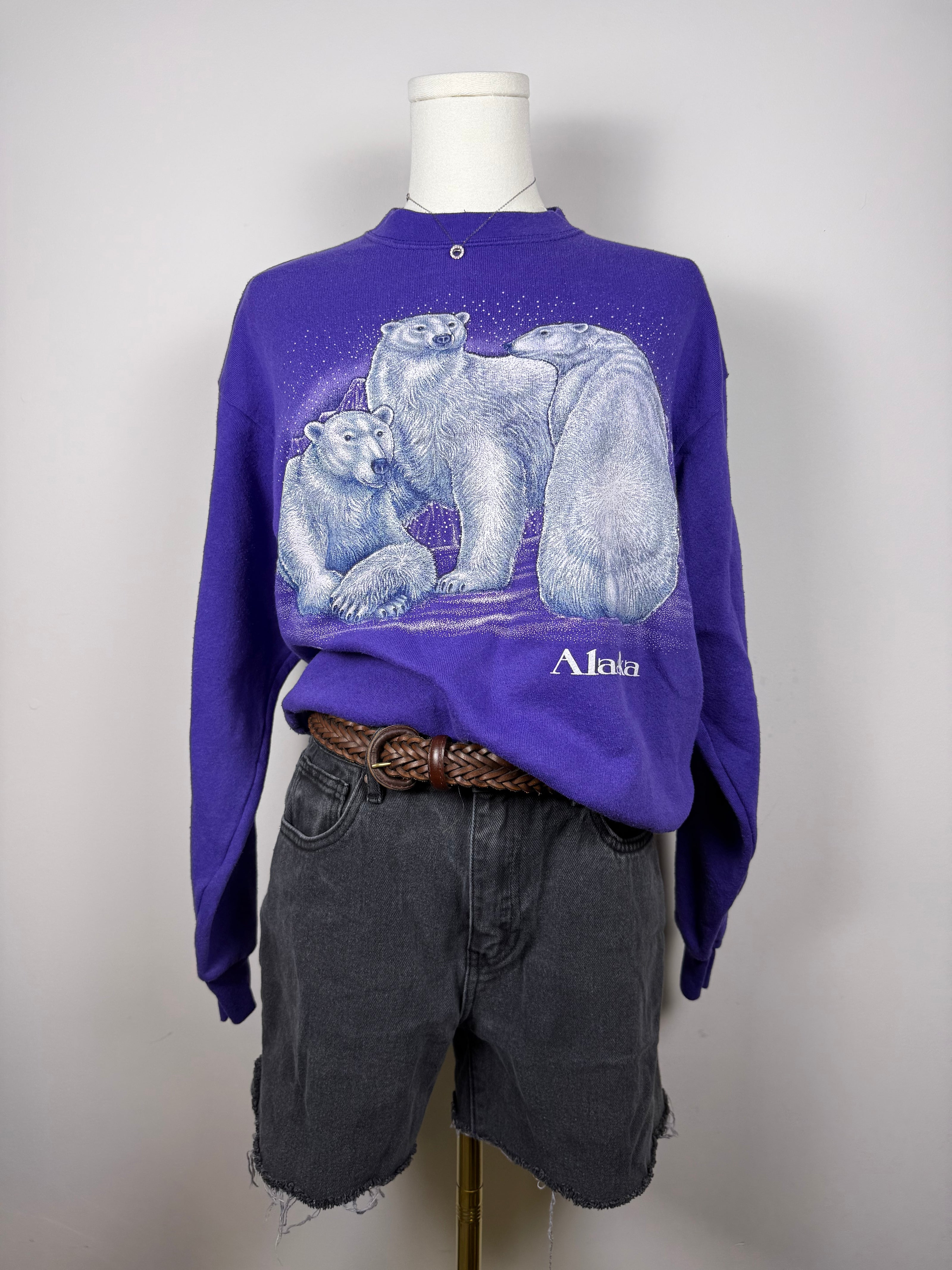 Alaska Polar Bear Graphic Crewneck