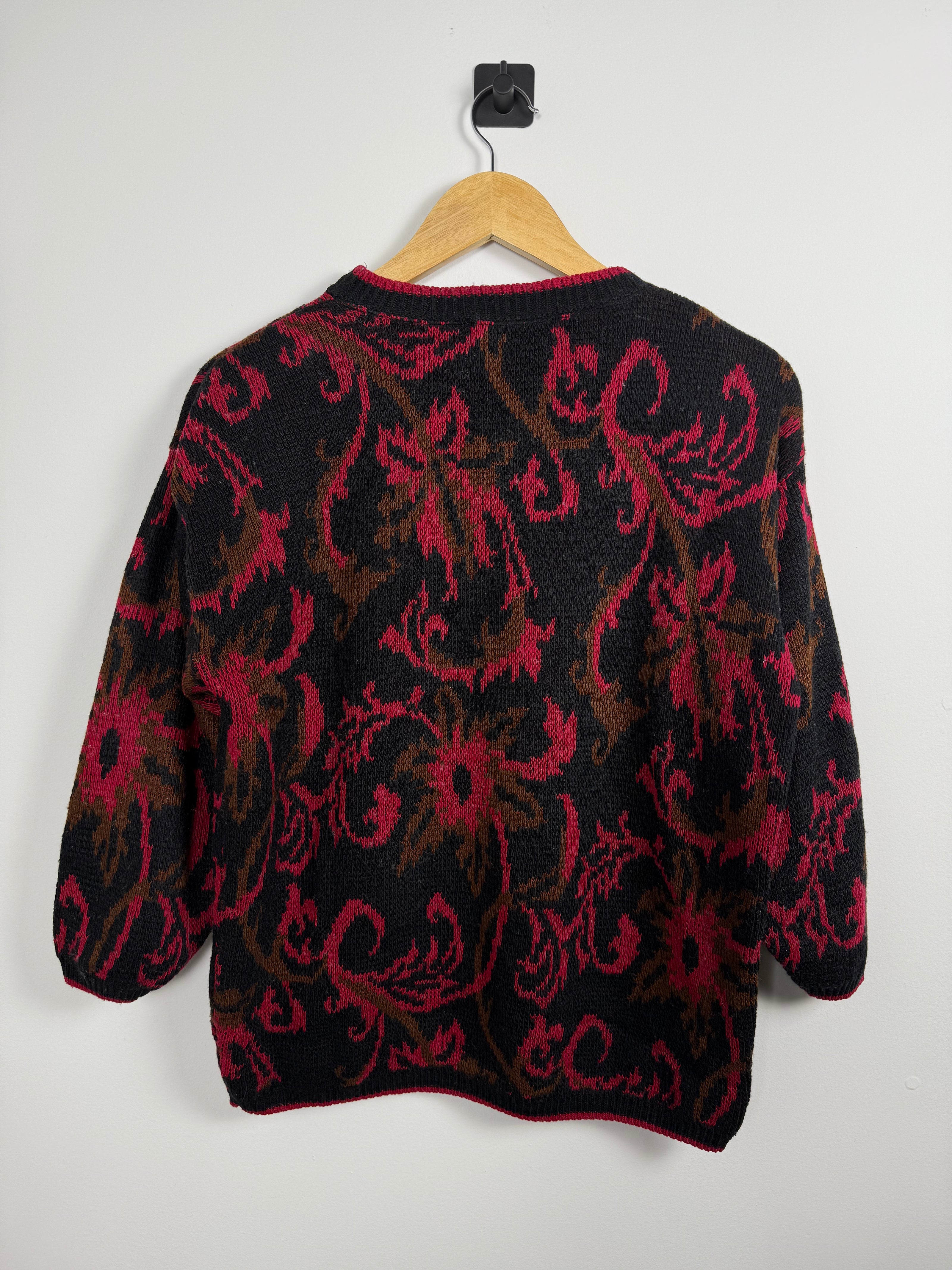 United States Sweaters Floral Granny Knit Sweater