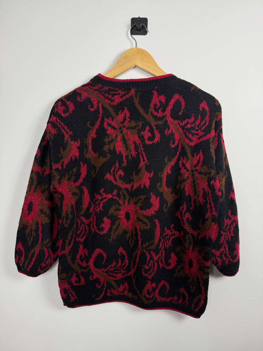 United States Sweaters Floral Granny Knit Sweater