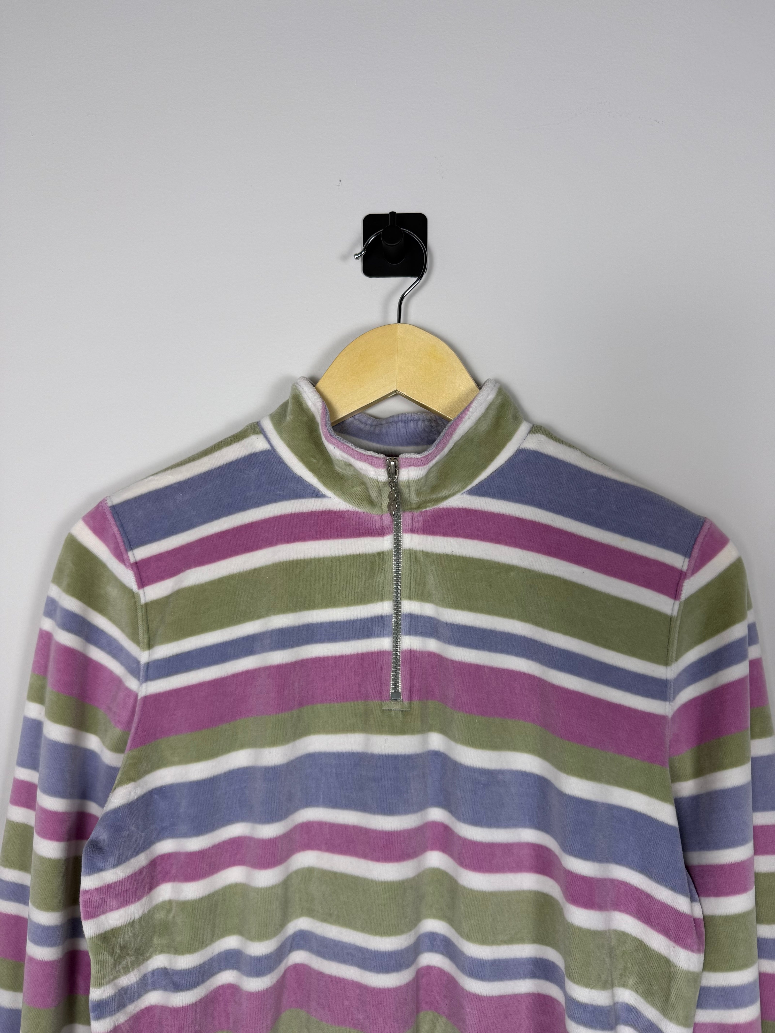 Colorful Striped Granny Full Zip Sweatshirt