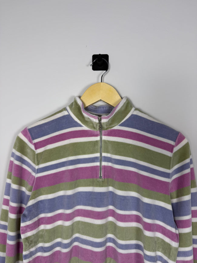 Colorful Striped Granny Full Zip Sweatshirt