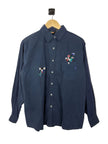 Mickey Mouse Embroidered Button Up