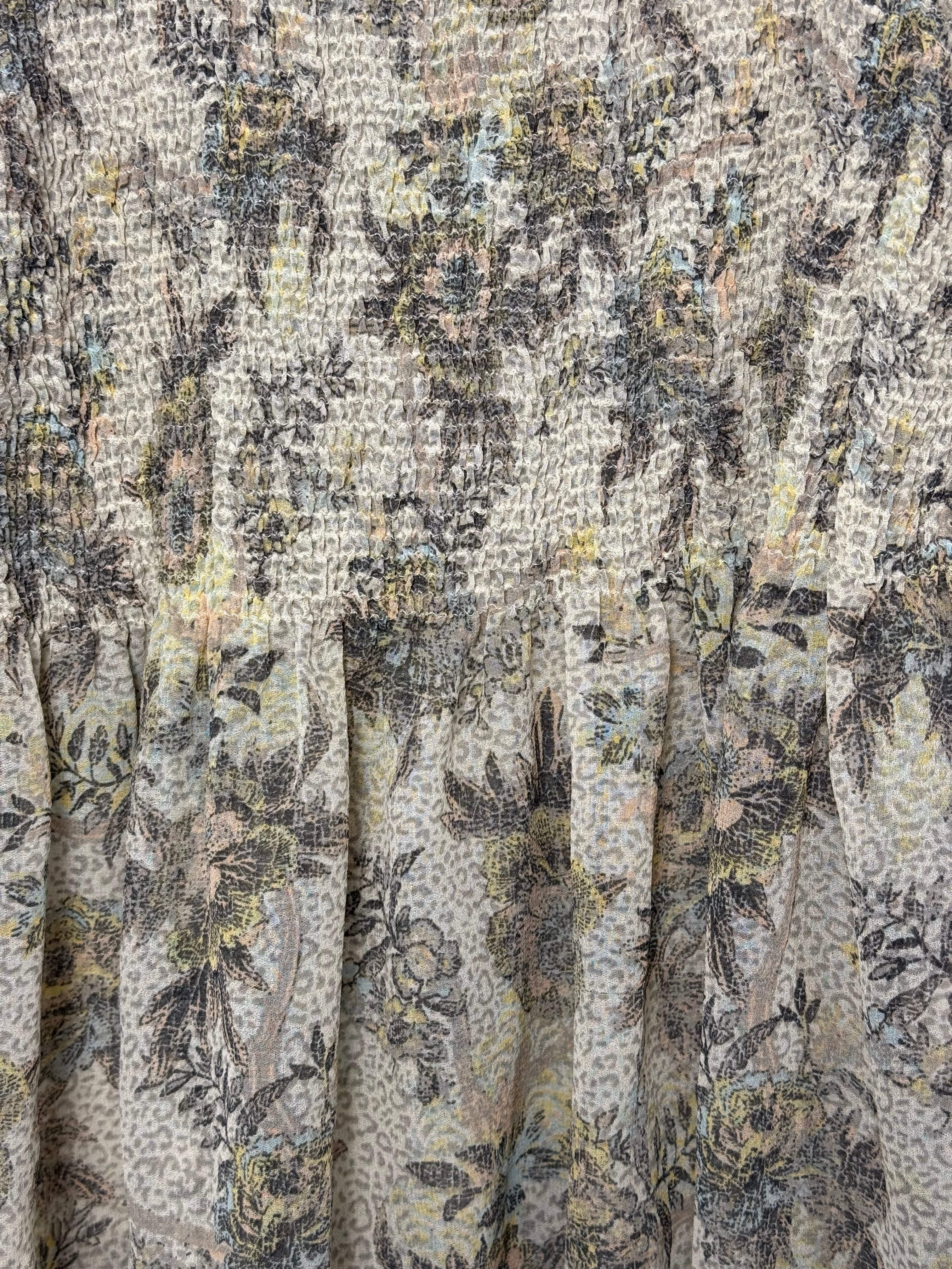 Free People Floral Sheer Blouse