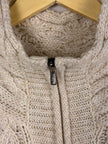 REI Beige Knit Full Zip Sweater